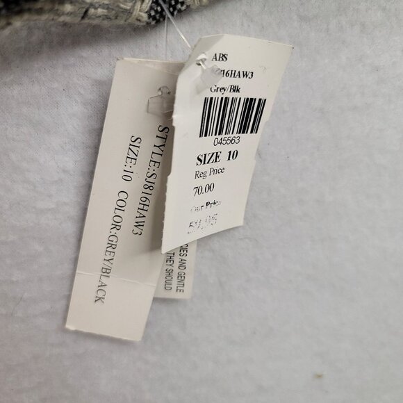 Larry Levine Womens Houndstooth Wool Blend Jacket Size 10 Black & White - Picture 8 of 12